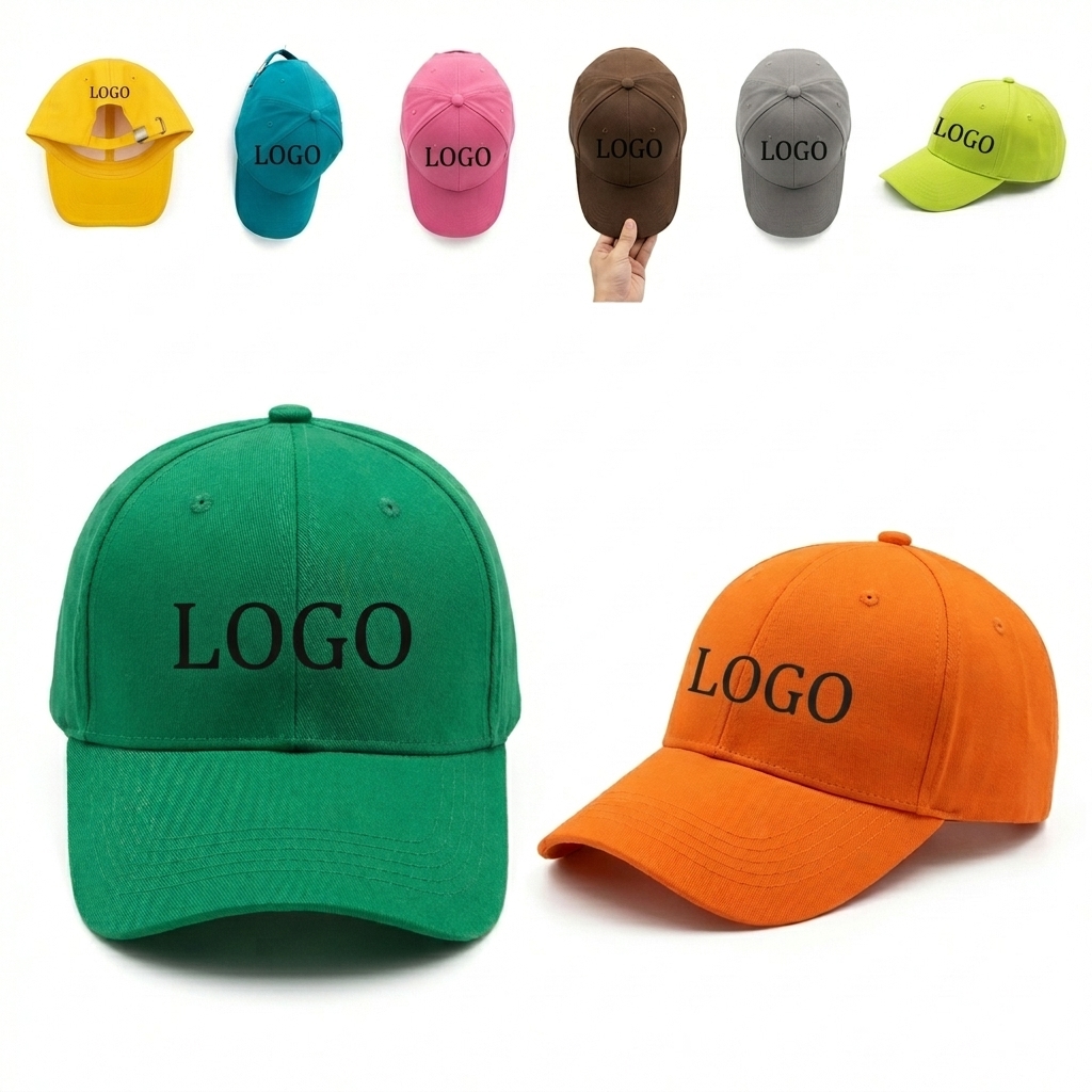 Custom Embroidered Cotton Baseball Cap with Metal Buckle Closure