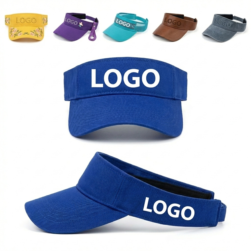 50-Piece Minimum Order Genuine Cotton Sun-Shielding Visor Cap for Outdoor Activities