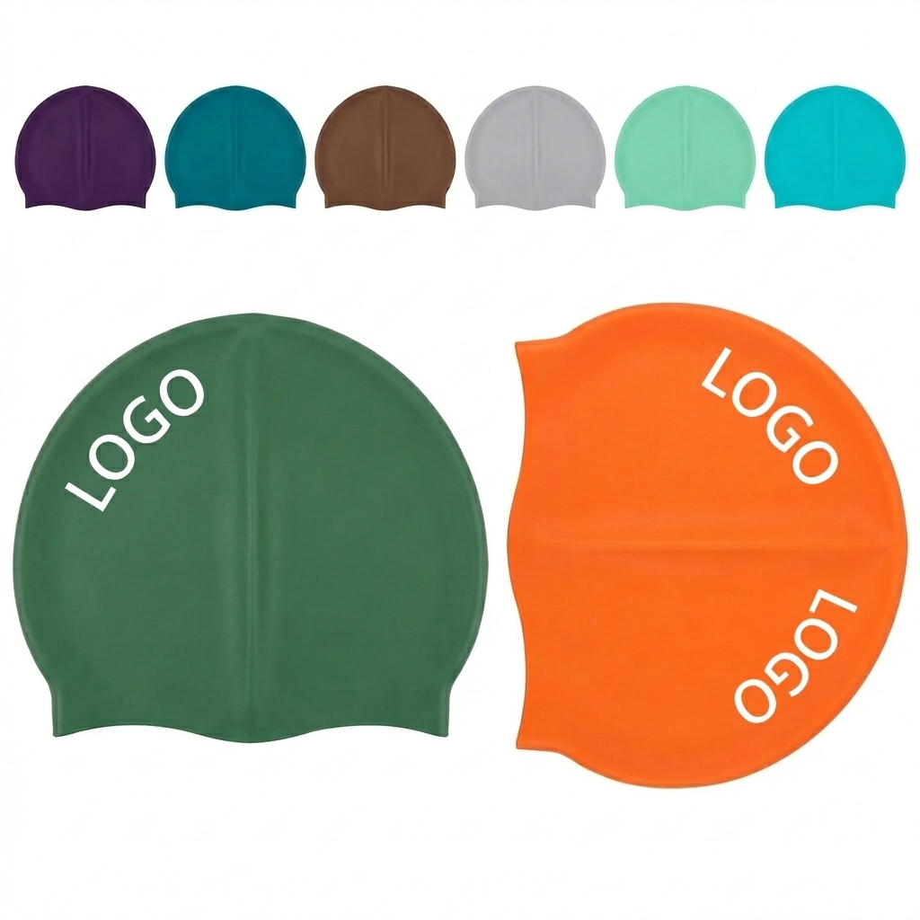 Elastic & Durable One-Color Silicone Swim Cap
