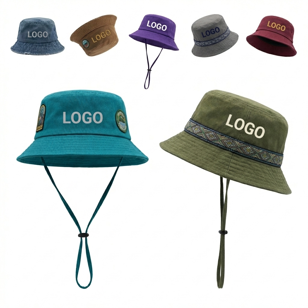 One-Size-Fits-Most Angler Hat with Adjustable Strap (22-22.8 inches)