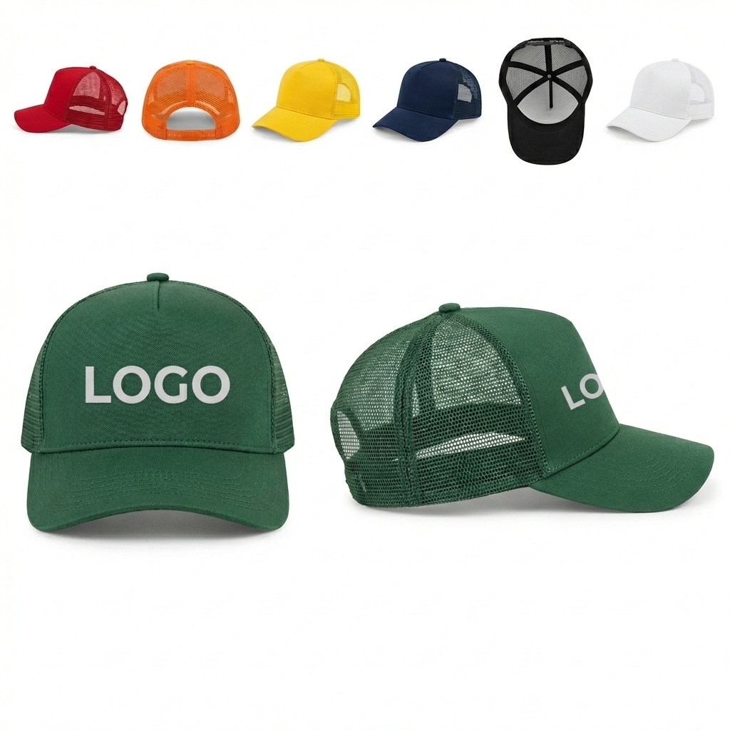 Multi-Color Ventilated Trucker Cap with UV Protection
