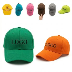Custom Embroidered Cotton Baseball Cap with Metal Buckle Closure
