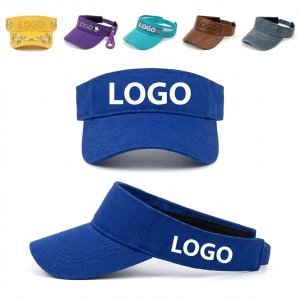 50-Piece Minimum Order Genuine Cotton Sun-Shielding Visor Cap for Outdoor Activities