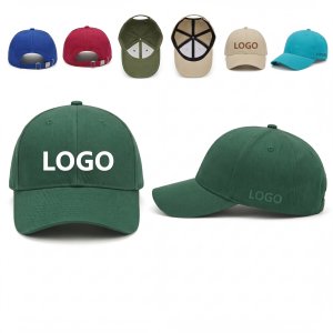 Customizable Curved Brim Baseball Cap with Metal Buckle Closure