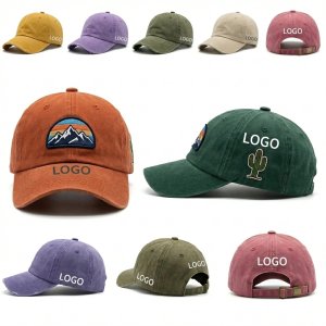 Embroidered Desert Landscape Cotton Baseball Caps