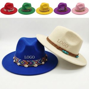 Colorful Felt Sun Hat with Classic Panama Style