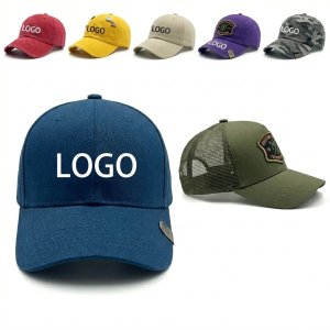 Adjustable Cotton & Mesh Trucker Caps - Multi-Panel Style for Customization