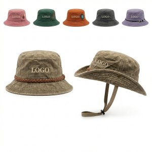 Premium 250 GSM Cotton Ventilated Bucket Hat for UV Protection & Outdoor Comfort