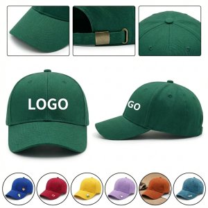 Classic Unstructured Cotton Twill Cap with Metal Buckle Closure